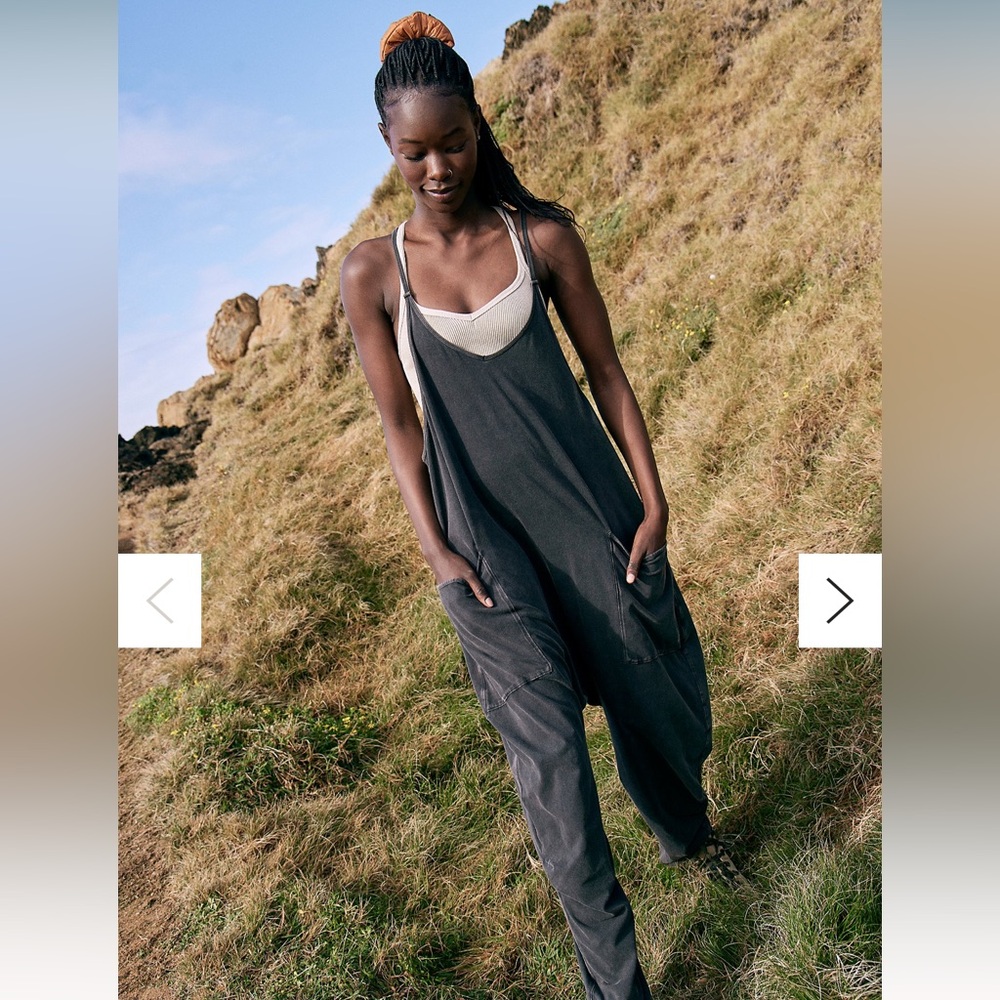 Free People Black Hot Shot Onesie